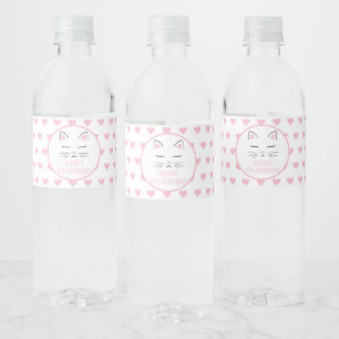 Geburtstags-Wasserflaschenetiketten für Kätzchen m