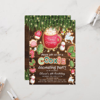 Geburtstags Weihnachtskeks Dekorieren Party Einladung