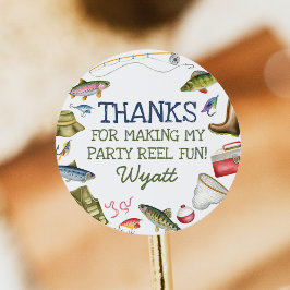 Geburtstagsaufkleber angeln runder aufkleber