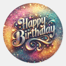 Geburtstagsaufkleber