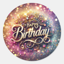 Geburtstagsaufkleber