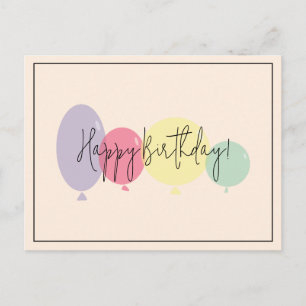 Geburtstagsballons Alles Gute zum Geburtstag Postkarte