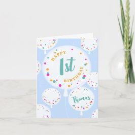 Geburtstagsballons, individuell anpassbare Geburts Karte
