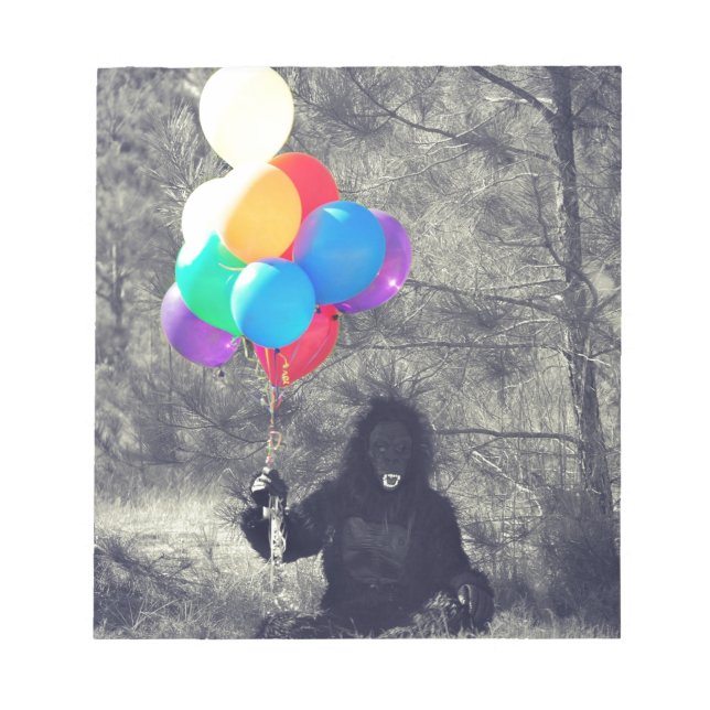 Geburtstagsballons Notizblock (Vorderseite)