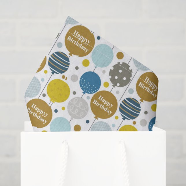 Geburtstagsballons  seidenpapier (Geschenktüte)
