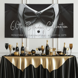 Geburtstagsbanner Herren Smoking Banner