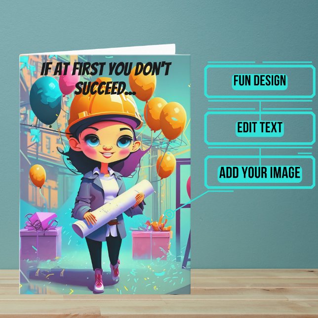 Geburtstagsbriefe und Ingenieurinnen Karte (This lovely card is specifically for the engineer friend or family member in your life. )