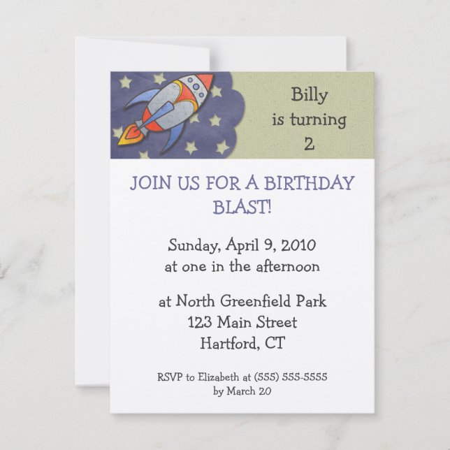 Geburtstagsbrille Einladung zur Geburtstagsparty (Vorderseite)