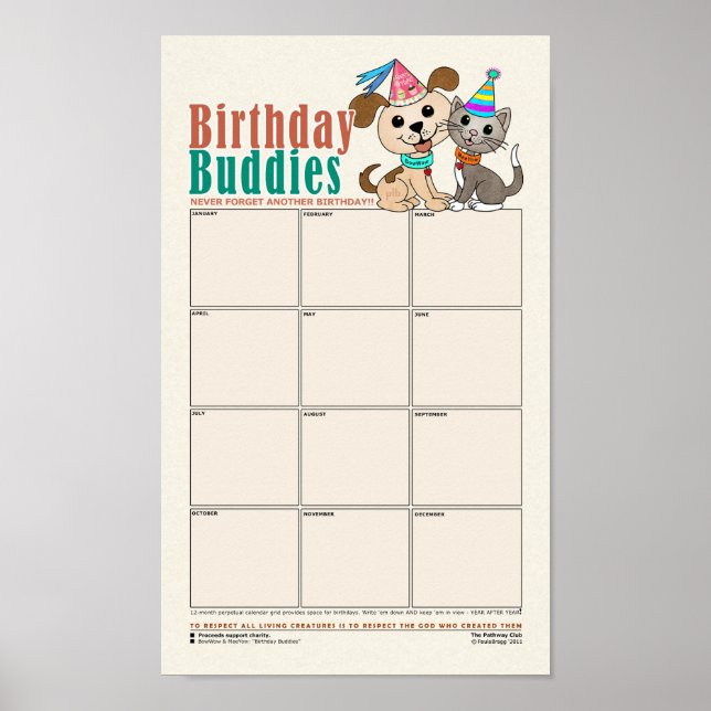 Geburtstagsbuddies [Erinnerung der Geburtstage] Poster (Vorne)