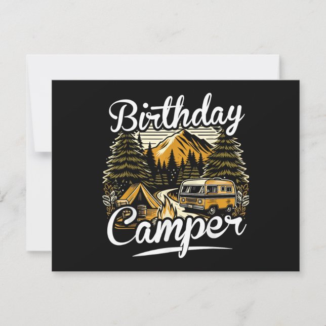 Geburtstagscamper Camping Save The Date (Vorderseite)