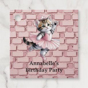 Geburtstagsdanke für Kitten Ballerina Geschenkanhänger