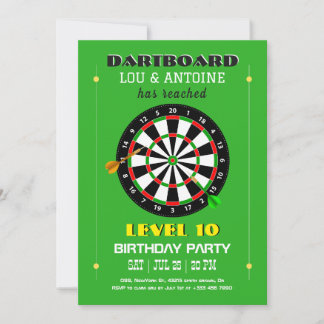 Geburtstagseinladung Dartboard-Spieler Einladung