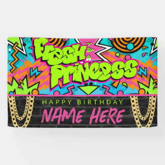 Geburtstagseinladung Fresh Princess 90er Banner