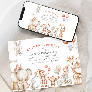 Geburtstagseinladung Kinderzirkus-Themenparty Einladung