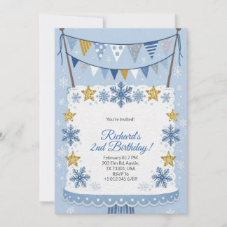 Geburtstagseinladung mit Winterthema  Einladung
