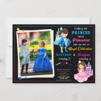 Geburtstagseinladung von Prinzessin und Prinzessin Einladung