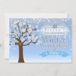 Geburtstagseinladung Winter Wonderland Einladung