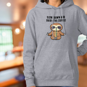 Geburtstagsfaultier und langsamer werden und Kaffe Hoodie