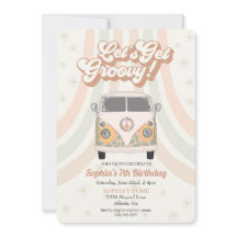 Geburtstagsfeier, 70er-Retro-Einladung