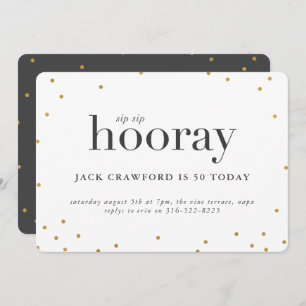 Geburtstagsfeier am Sip-Sip-Hooray Einladung