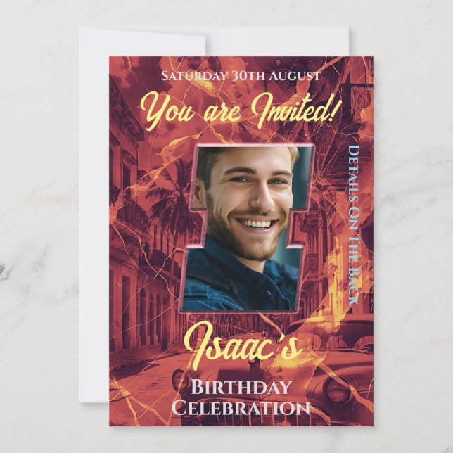 Geburtstagsfeier Einladung (Vorderseite)