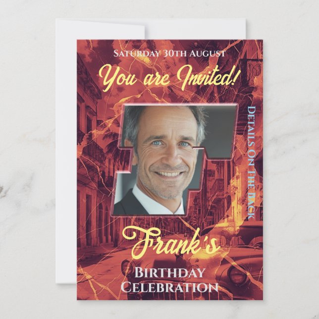 Geburtstagsfeier Einladung (Vorderseite)