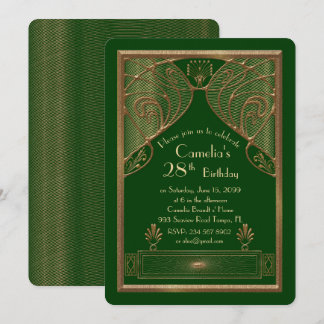 Geburtstagsfeier Einladung Frau, großartig Gatsby,