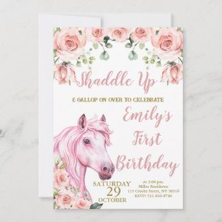 Geburtstagsfeier, erste Geburtstagsparty des Pferd Einladung