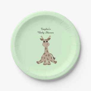 Geburtstagsfeier für braune Giraffenbabys mit Flec Pappteller