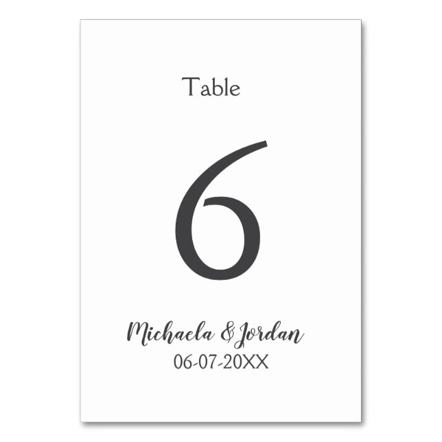 Geburtstagsfeier für Hochzeiten Tischnummer (Vorderseite)