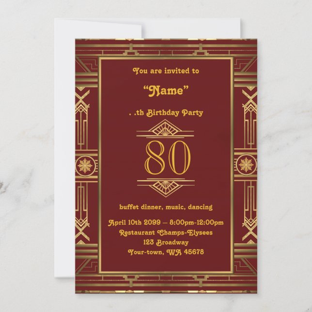 Geburtstagsfeier, Geburtstagsfrau Einladung (Vorderseite)