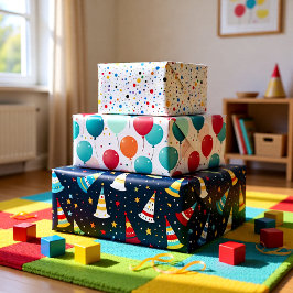 Geburtstagsfeier Geschenkpapier Set