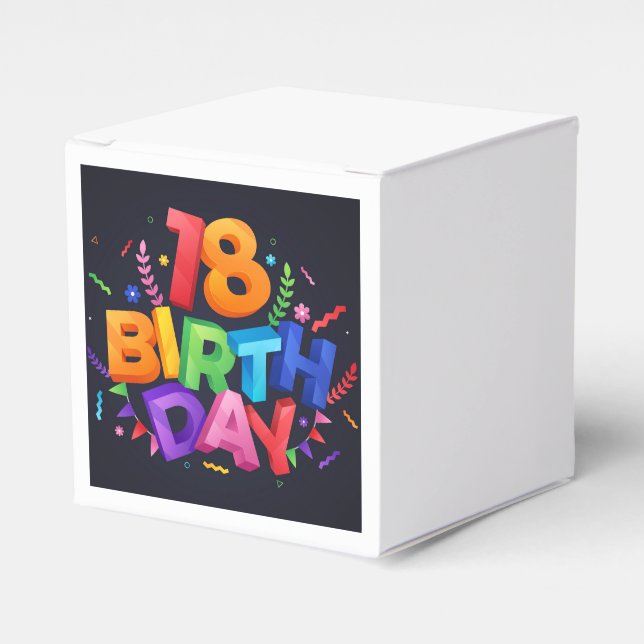 Geburtstagsfeier Geschenkschachtel (Vorderseite)