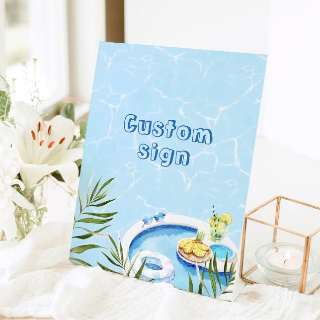 Geburtstagsfeier im Pool Custom Sockelschild (Von Creator hochgeladen)