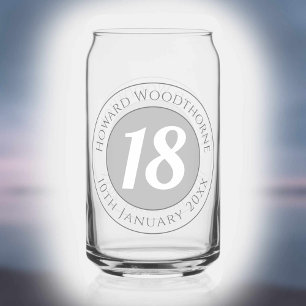 Geburtstagsfeier mit Name, Alter & Geburtstag Dosenglas