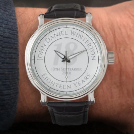 Geburtstagsfeier mit Name, Alter und Datum Armbanduhr