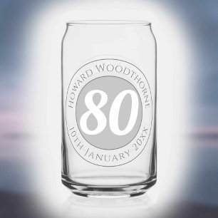 Geburtstagsfeier mit Namen, Alter und Geburtstag Dosenglas