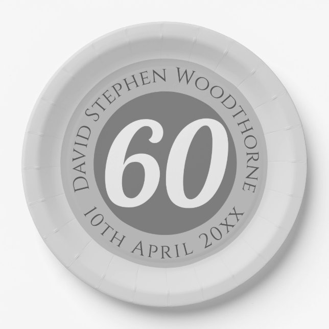 Geburtstagsfeier Personalisiert Pappteller (Vorderseite)