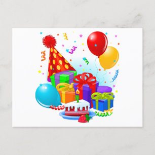 Geburtstagsfeier  postkarte