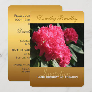 Geburtstagsfeier Rhododendron Einladung