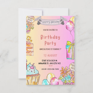 Geburtstagsfeier RSVP Karte