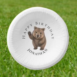 Geburtstagsfeier Wombat Pappteller