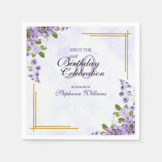 Geburtstagsfeier zum 50. Damen Florale Klassische Serviette