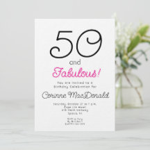 Geburtstagsfeier zum 50. in Pink - Fifty and Fabul