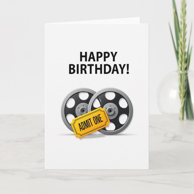 Geburtstagsfilmspule Karte (Vorderseite)