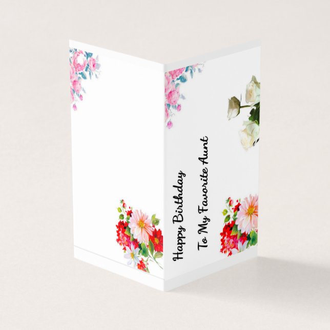 Geburtstagsflorale zur Lieblingstante (Vorderseite)