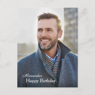 Geburtstagsfoto individuell postkarte