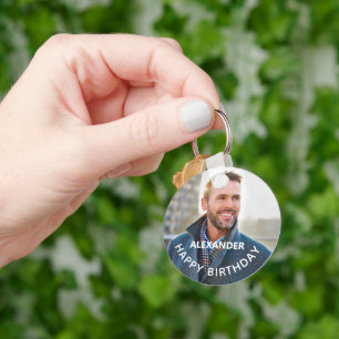 Geburtstagsfoto personalisieren schlüsselanhänger