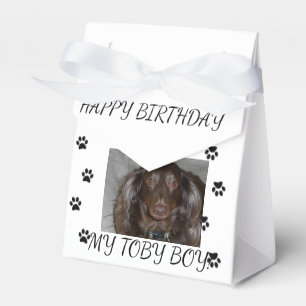 Geburtstagsfoto-Pfotenabdruck-Feierdesign für Haus Geschenkschachtel