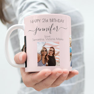 Geburtstagsfreunde erröten Fotos Kaffeetasse